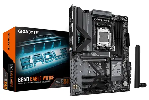 GIGABYTE B840 EAGLE WIFI6E / Základní deska / B840 / 4x DDR5 / 2,5 GbE LAN / Wi-Fi 6E / ATX