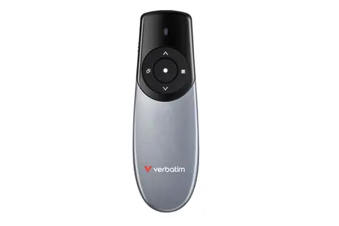 Verbatim Focus černá / Bezdrátový prezentér / červené laserové ukazovátko / RF 2.4 GHz / dosah 30 m / USB-C