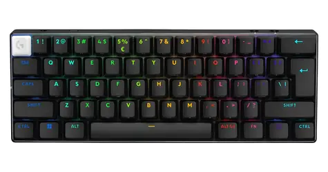 Logitech Pro X 60 Lightspeed černá / bezdrátová herní klávesnice / 60% / US layout / 2.4 GHz & Bluetooth