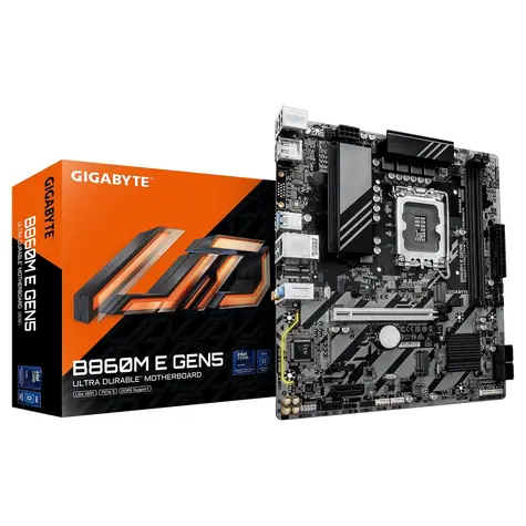 Gigabyte B860M E GEN5 / Základní deska / B860 / LGA1851 / 2x DDR5 / PCIe 5.0 x16 / 2,5 GLAN / mATX
