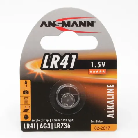 ANSMANN LR41 / Alkalická knoflíková baterie / AG3 / 1,5 V / 2 ks