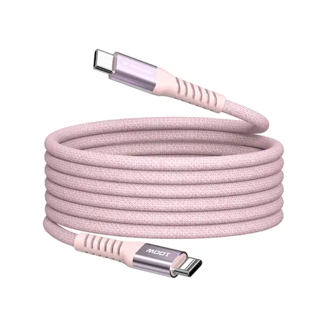 Verbatim 31857 Magnetický 100W USB-C kabel 1.2m růžová / Nabíjecí kabel / USB-C(M) / USB-C(M) / PD & QC 3.0