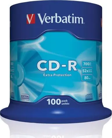 Verbatim CD-R DL 700MB 52x Extra Protection 100 ks / Médium CD-R / Spindl