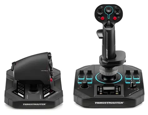 Thrustmaster Sol-R 4 HOTAS / Joystick a plynová páka / 58 tlačítek / 13 os / H.E.A.R.T. / RGB / pro PC