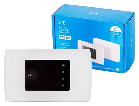 ZTE MF920C / Router mobilní / LTE / Wi-Fi 150 Mbs / 2000 mAh / MicroSIM / displej