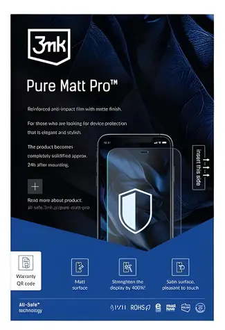 3mk All-Safe Pure Matt Pro / Ochranná fólie / AIO / Phone Full / Wet Fitting / 25 ks