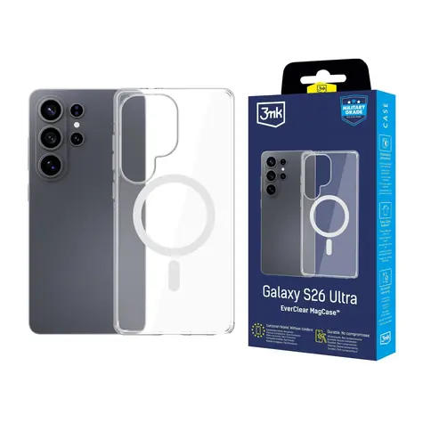 3mk EverClear MagCase / Zadní kryt / Samsung Galaxy S26 Ultra / MagSafe / průhledný