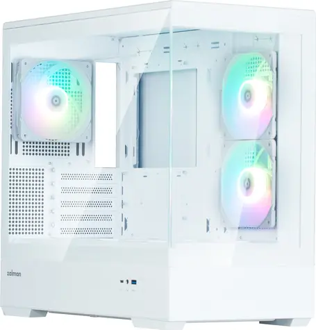 Zalman P30 V2 bílá / mATX / Mini-ITX / 1x USB-A 3.0 / 1x USB-C 3.0 / 1x 120mm ARGB / bez zdroje / průhledná bočnice