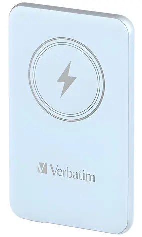 Verbatim Charge 'n' Go 5000 mAh světle modrá / Bezdrátová powerbanka / Qi / PD 3.0 / Quick Charge 3.0