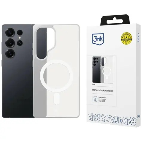 3mk Smoke MagCase bílá / Zadní kryt / Samsung Galaxy S25 Ultra / MagSafe / Military Grade