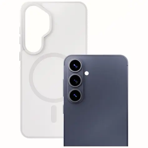 3mk Smoke MagCase bílá / Zadní kryt / Samsung Galaxy S26+ / MagSafe / Military Grade