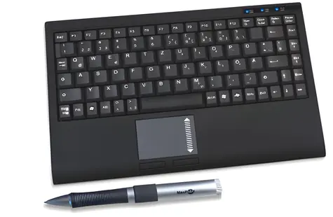 Keysonic ACK-540U+ (US) černá / Mini klávesnice / Touchpad / USB
