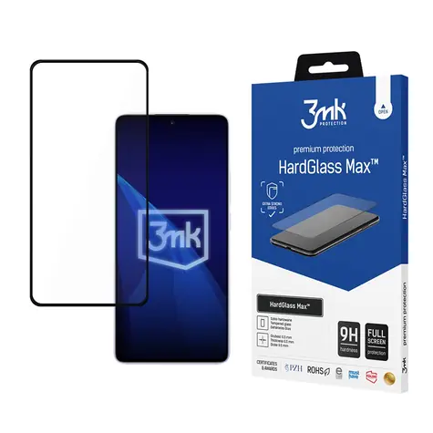 3mk HardGlass Max černá / Tvrzené sklo / Xiaomi Redmi Note 14 5G