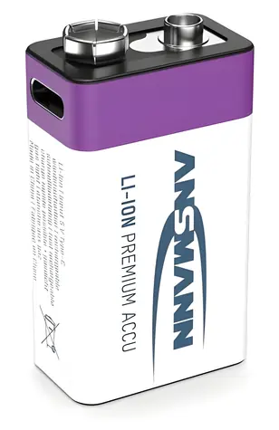Ansmann Li-ion 9V Block / Akumulátor / 340 mAh / USB-C