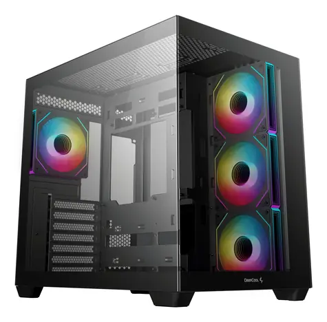DEEPCOOL CG530 4F černá / Midi tower skříň / ATX / 4x 120mm ARGB / 2x USB-A + 1x USB-C / bez zdroje