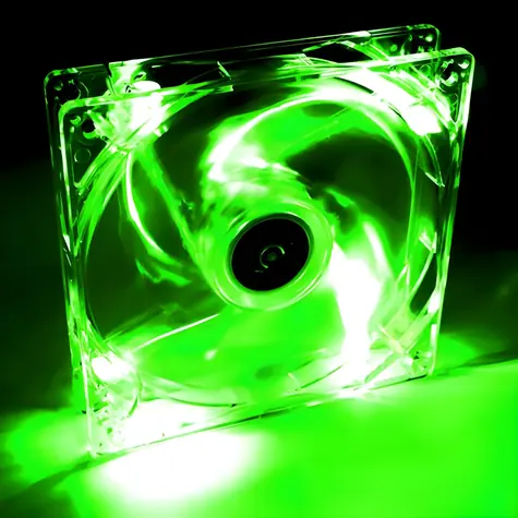 Akyga AW-12A-BG zelená / Ventilátor / 120 mm / zelená LED / Molex