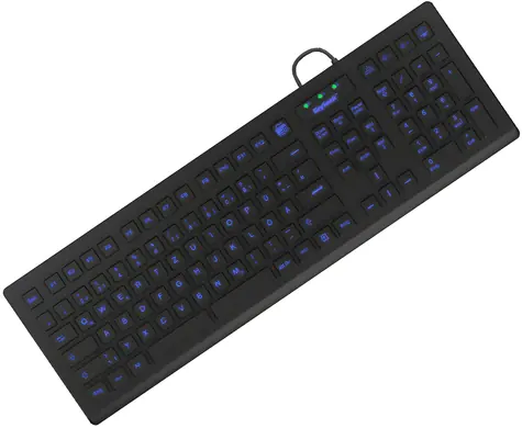 Keysonic KSK-8031INEL-B černá / Průmyslová klávesnice / Silikon / DE / USB