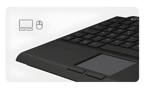Keysonic KSK-5210ELU černá / Mini klávesnice / Touchpad / USB / LED podsvícení / DE