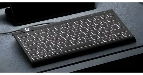 Keysonic KSK-5010ELC černá / Mini klávesnice / DE QWERTZ / USB / bílé podsvícení / zdvih 2 mm