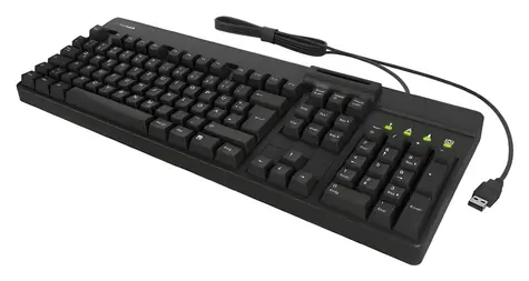 Keysonic KSK-8040U-CR černá / Klávesnice / full-size / USB / čtečka smart karet ISO 7816