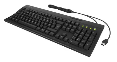 Keysonic KSK-8041U-CR černá / Klávesnice / plná velikost / DE / čtečka čipových karet / USB