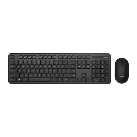 ASUS CW100 černá / Set bezdrátová klávesnice + myš / 2.4 GHz / 1600 DPI / USB-A / optický switch