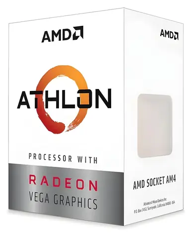 AMD Athlon 3000G BOX / Procesor / 3.5 GHz / 2C4T / L3 4MB / AM4 / Zen+ / Radeon Vega 3 / 35W