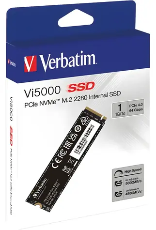 Verbatim Vi5000 1TB / Interní SSD / M.2 2280 / PCI-E NVMe Gen4 x4 / R: 5000 MB/s / W: 4500 MB/s