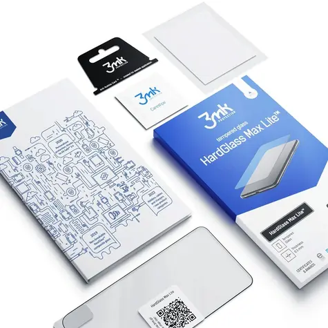 3mk HardGlass Max Lite černá / Tvrzené sklo / Xiaomi Redmi Note 15 Pro 4G / 9H / 0,3 mm