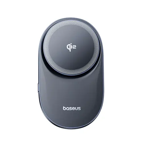 Baseus PrimeTrip VC1 Pro černá / Držák do auta s bezdrátovým nabíjením / Qi2 / 15W / do ventilační mřížky / USB-C