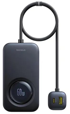 Baseus PrimeTrip černá / Nabíječka do auta / 3x USB-A + 3x USB-C / 105W / kabel USB-C 60W 1,5m