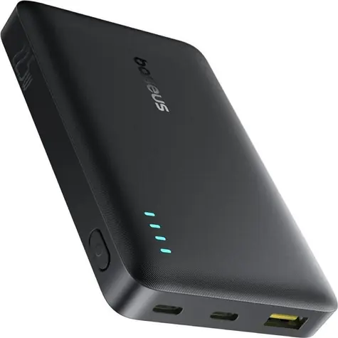 Baseus EnerFill FP21 černá / Powerbanka / 10000 mAh / 22,5W / 2x USB-C / 1x USB-A