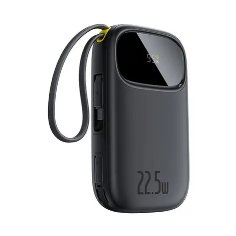 Baseus EnerFill FC31 Qpow 3 20000mAh černá / Powerbanka / USB-C v těle / Lightning v těle / USB-A / 22,5W