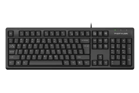 A4tech FKS12 černá / Klávesnice tichá / USB / CZ/US / multimediální
