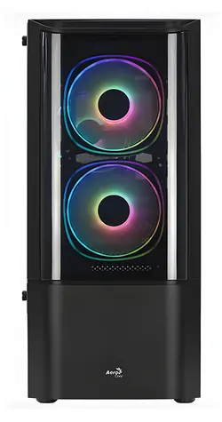 Aerocool Quantum v3 černá / PC skříň / ATX / 2x USB-A 3.0 / 1x USB 2.0 / 3x 120mm / bez zdroje / průhledná bočnice