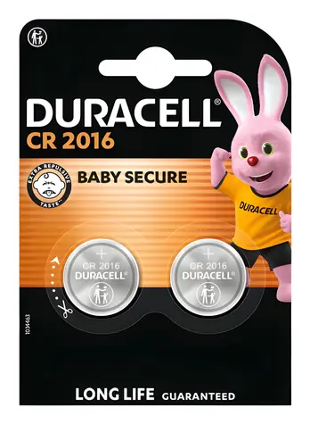 Duracell CR2016 / Knoflíková baterie / 3 V / Lithium / 2 ks