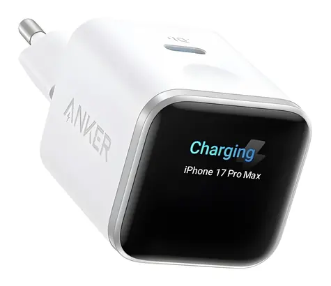 Anker Nano 45W bílá / Nabíječka do sítě / 1x USB-C / GaN / Smart Display