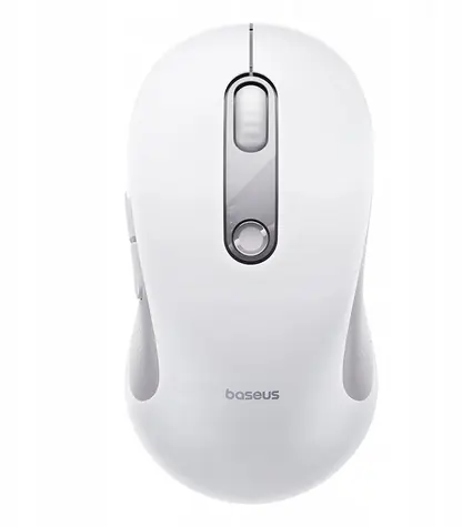 Baseus F02 bílá / Bezdrátová myš / Bluetooth / tichá tlačítka / 70 g