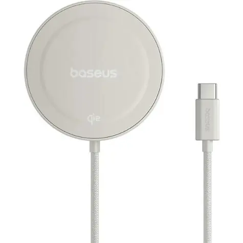 Baseus Simple Mini4 zlatá / Bezdrátová nabíječka / Qi2 / MagSafe / 15W