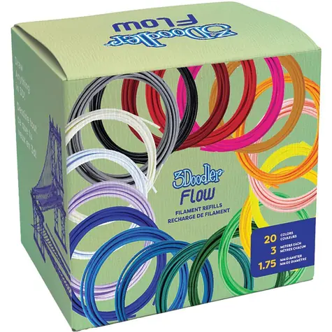 3Doodler Flow-Fills / Náplň pro 3D pero / PLA / 1,75 mm / 20 ks / mix barev