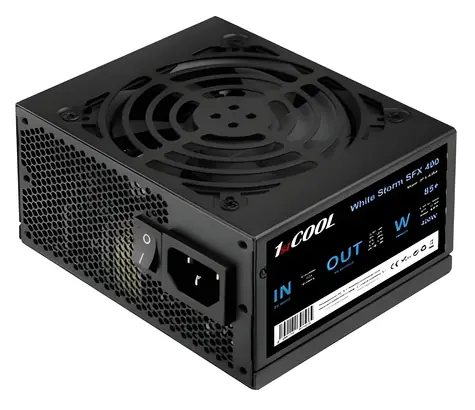 1stCOOL WHITE STORM SFX-400W / Zdroj / SFX / 400W / aktivní PFC / 80mm ventilátor