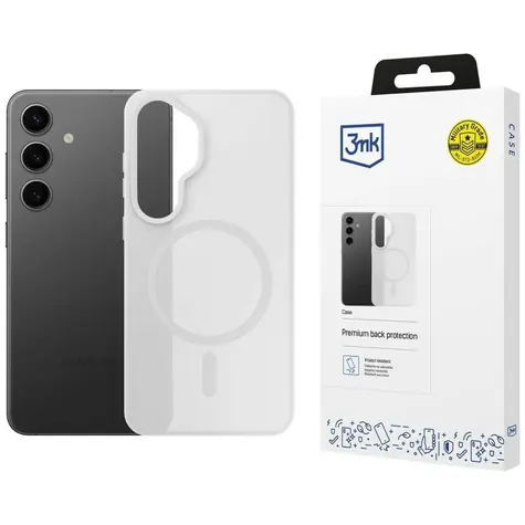 3mk Smoke MagCase bílá / Zadní kryt / Samsung Galaxy S25 / MagSafe / Military Grade