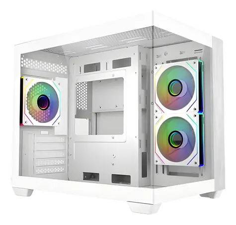 Cooler Master Elite 481 Wood bílá / PC skříň / Mid Tower / ATX / 2x USB-A 3.0 / 1x USB-C 3.2 Gen2x2 / 3x 120mm ARGB