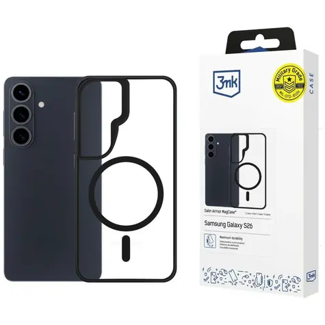 3mk Satin Armor MagCase Samsung Galaxy S26 / Zadní kryt / MagSafe / Military Grade
