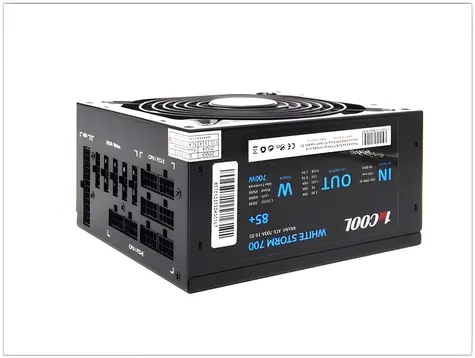 1stCOOL White Storm 700 / Zdroj / 700W / aktivní PFC / 85+ / 140mm ventilátor / modulární