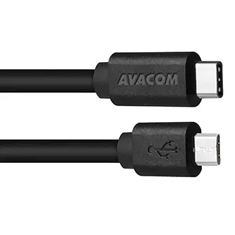 AVACOM USB Type-C - Micro USB černá / Datový a nabíjecí kabel / 100 cm