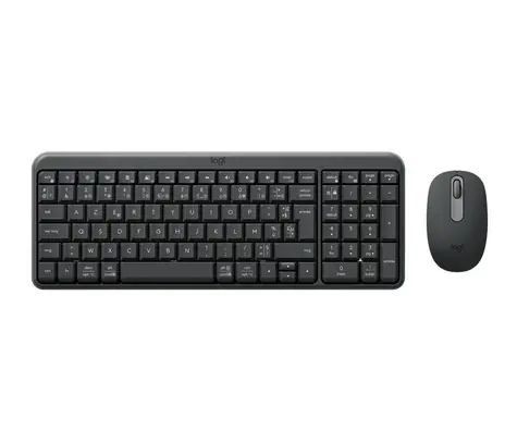 Logitech MK250 graphite / Bezdrátová sada klávesnice a myši / Bluetooth LE / FR verze