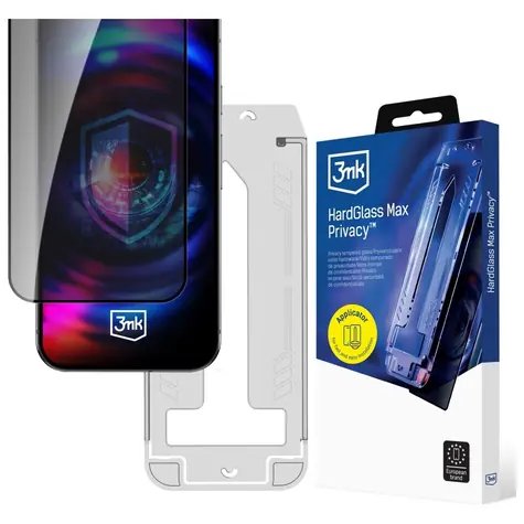 3mk HardGlass Max Privacy FrameFit / Ochranné sklo / Apple iPhone 13/13 Pro/14/16E / 9H / Privacy filtr 28°