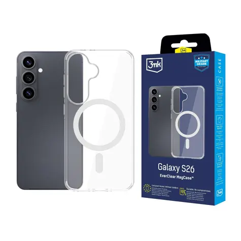 3mk EverClear MagCase / Zadní kryt / Samsung Galaxy S26 / MagSafe / průhledný