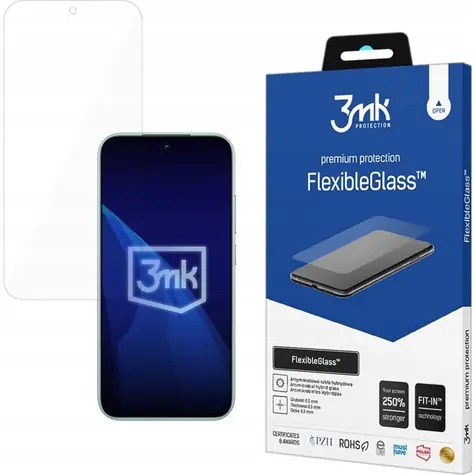 3mk FlexibleGlass pro Poco F8 Ultra / Hybridní sklo na displej / 7H / 0,5 mm / antibakteriální